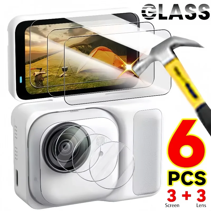 

6IN1 для Insta360 Go Ultra Защитная пленка из закаленного стекла 9H Защитная пленка для объектива камеры Мягкая пленка из ТПУ для Insta360 GoUltra Film