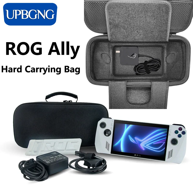 EVA Oxford Cloth Hard Carrying Case Bag for Asus ROG Ally with Stand Base Shockproof Protective Cover Consoles Accessories