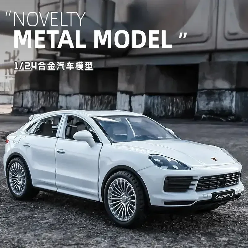 1:24 Porsche Cayenne S Turbo SUV Alloy Car Model Diecasts Metal Toy Car Model Simulation Sound Light Collection Kids Gift