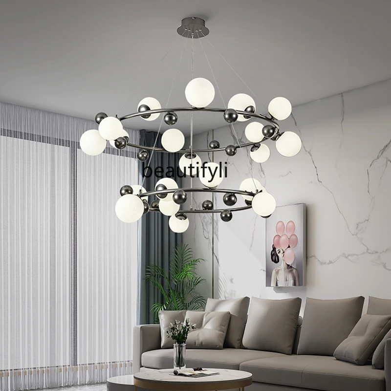 Chandelier Italian Modern Minimalist Living Room Lamps Light Luxury Elegant Nordic Living Room Headlights