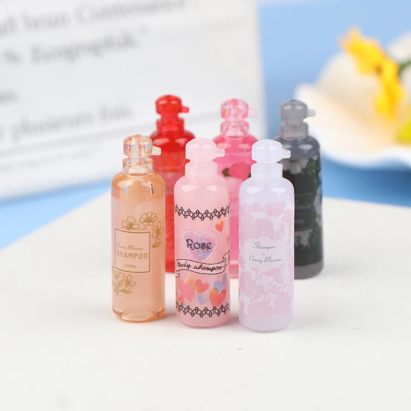 3 pçs/set aleatório casa de bonecas em miniatura shampoo modelo de lavagem 1:12 mini simulação casa de boneca decoração do banheiro suprimentos acessórios