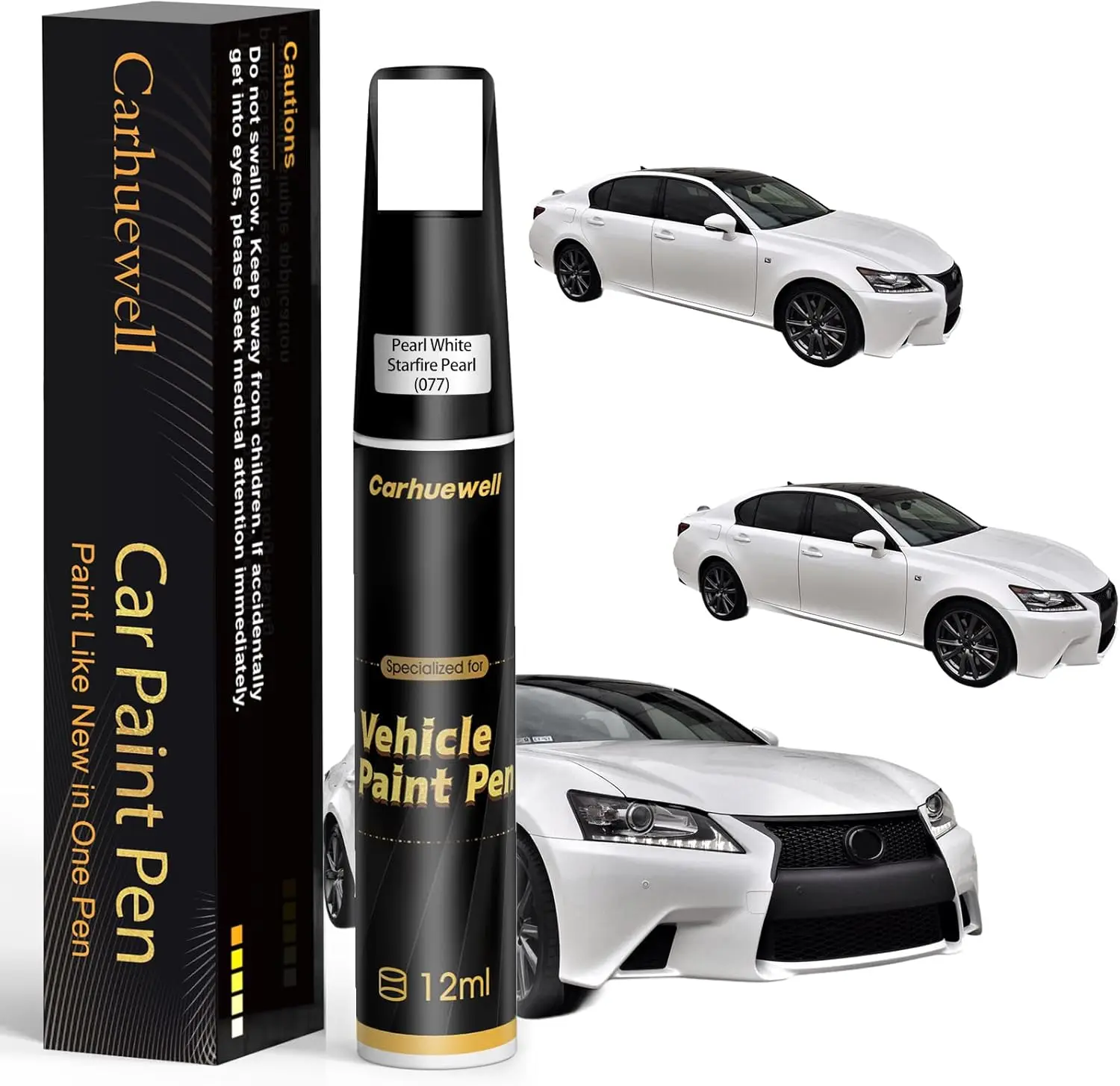 

Карандаш для подкраски автомобиля Pearl White - точное соответствие цвету, набор для ремонта автомобильных царапин с двусторонним аппликатором