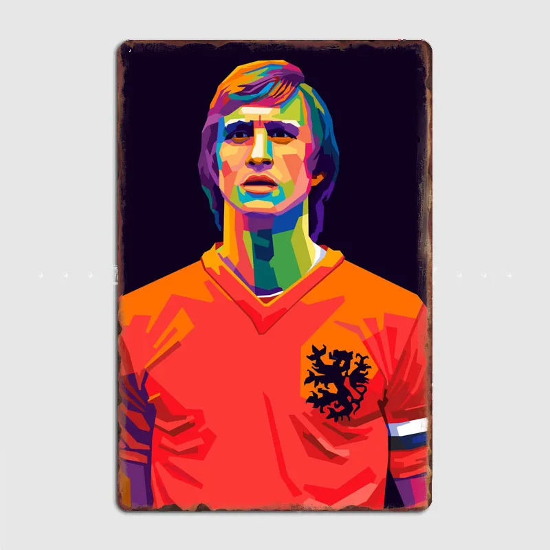 Johan Cruyff Metal Sign Mural Plates Club Home Retro Tin Sign Posters Home Vintage Decoration Room Wall Art Decor