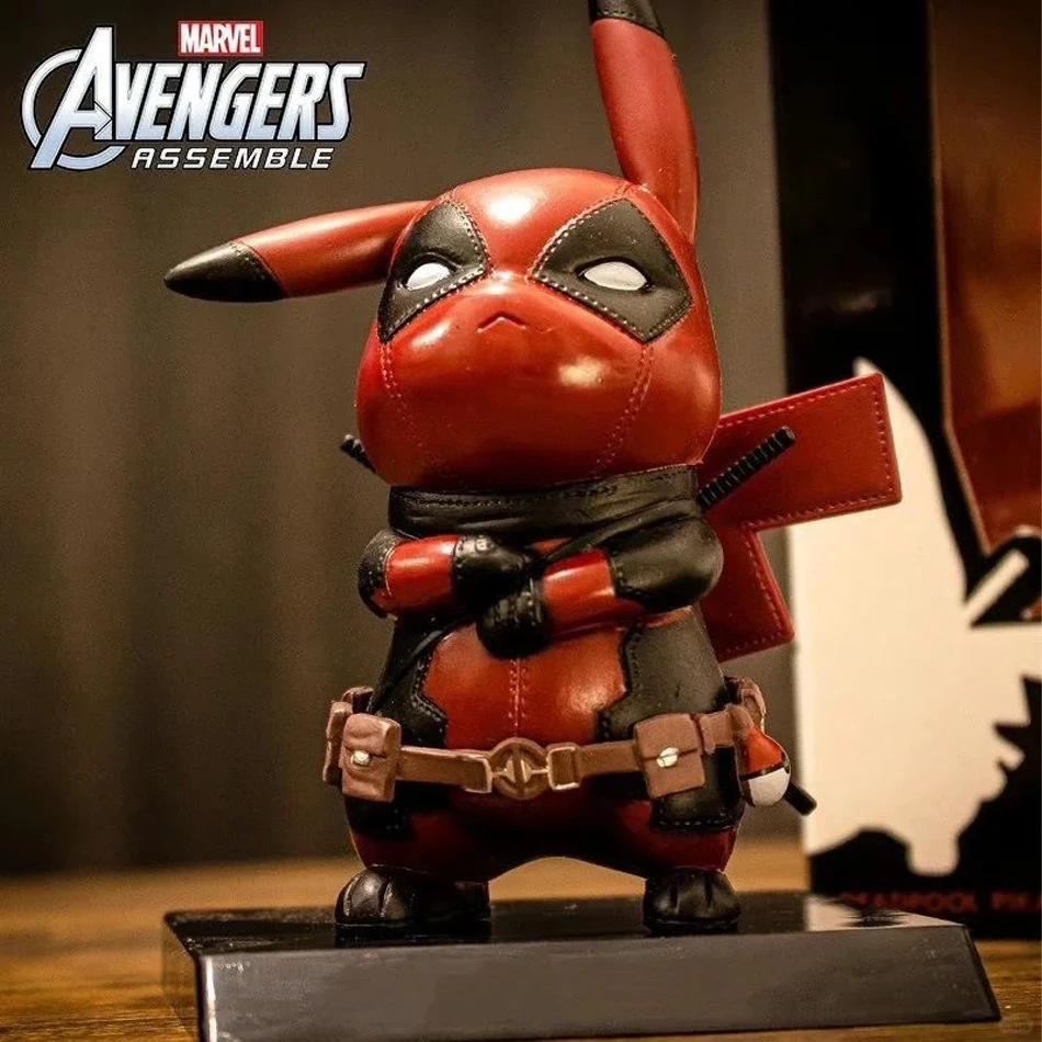 12cm Pokemon Anime Figure PVC Pikachu Cosplay Deadpool Cartoon Action Figures Kawaii Model Collection Ornaments Kids Toys Gift