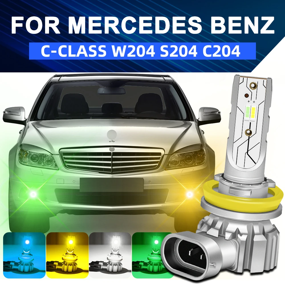 

Front LED Fog Light Bulb For Mercedes Benz C-Class W204 S204 C204 2004-2018 Dual Color Switchback LED Fog Lamp White Lemon Green