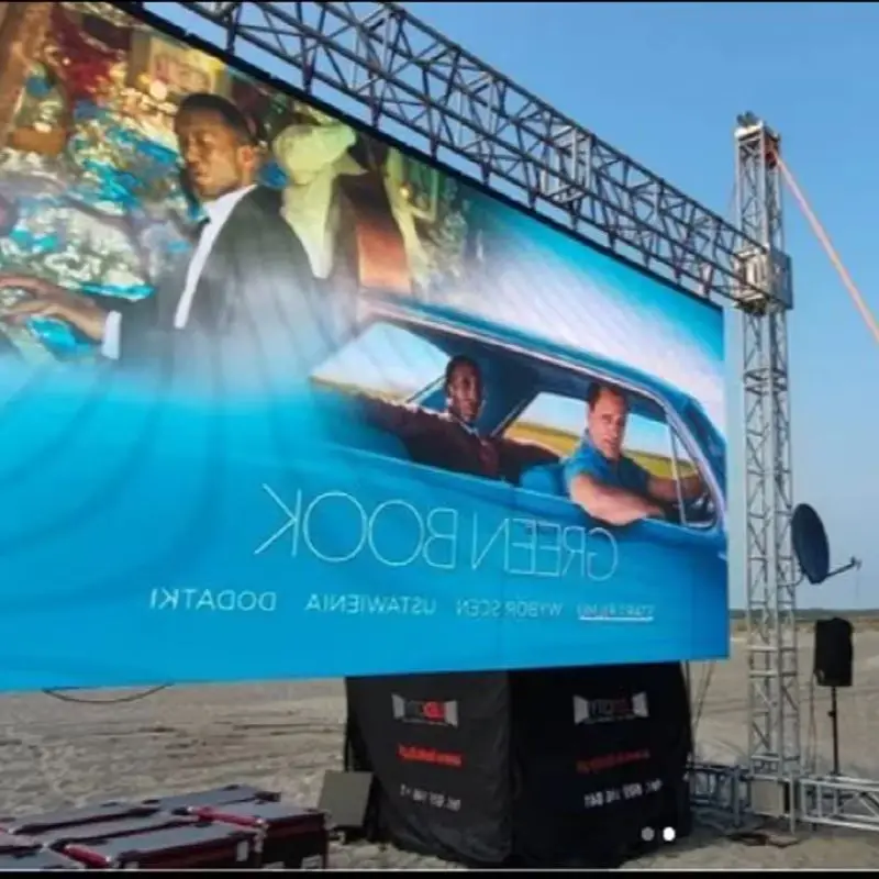 Custom-made high refresh rate outdoor P3.91 LED display screen, LED video wall, 500*500mm die-cast aluminum.