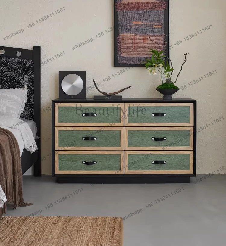 

Medieval bedroom, locker against the wall, solid wood, end of the bed, ash wood, entrance cabinet, dresser integrated