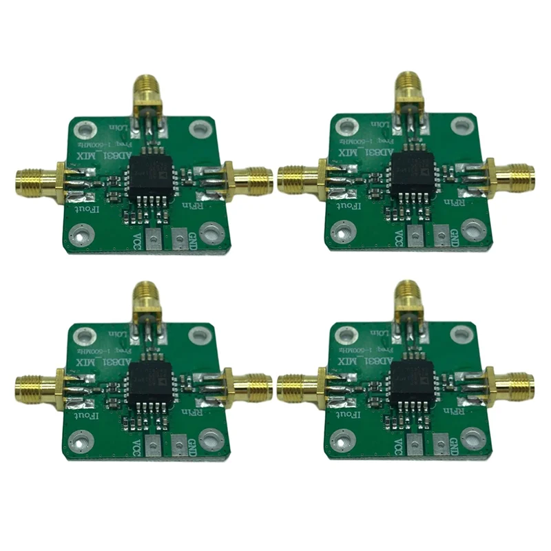 SQPP-4Pcs AD831 High Frequency Transducer RF Mixer Module 0.1-500Mhz Bandwidth RF Frequency Converter Green