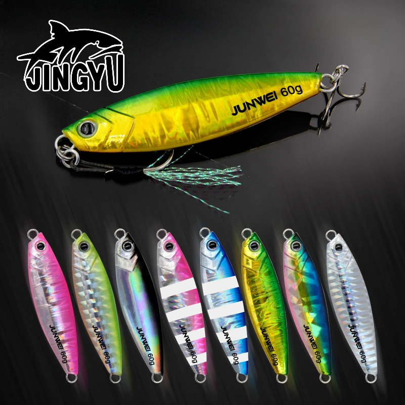 

Boat Fishing ShoreSinking Pencil Slow Rocking Metal Jigging Bait Lures 20g/30g/40g/60g 3D Luminous Artificial Saltwater Tackle