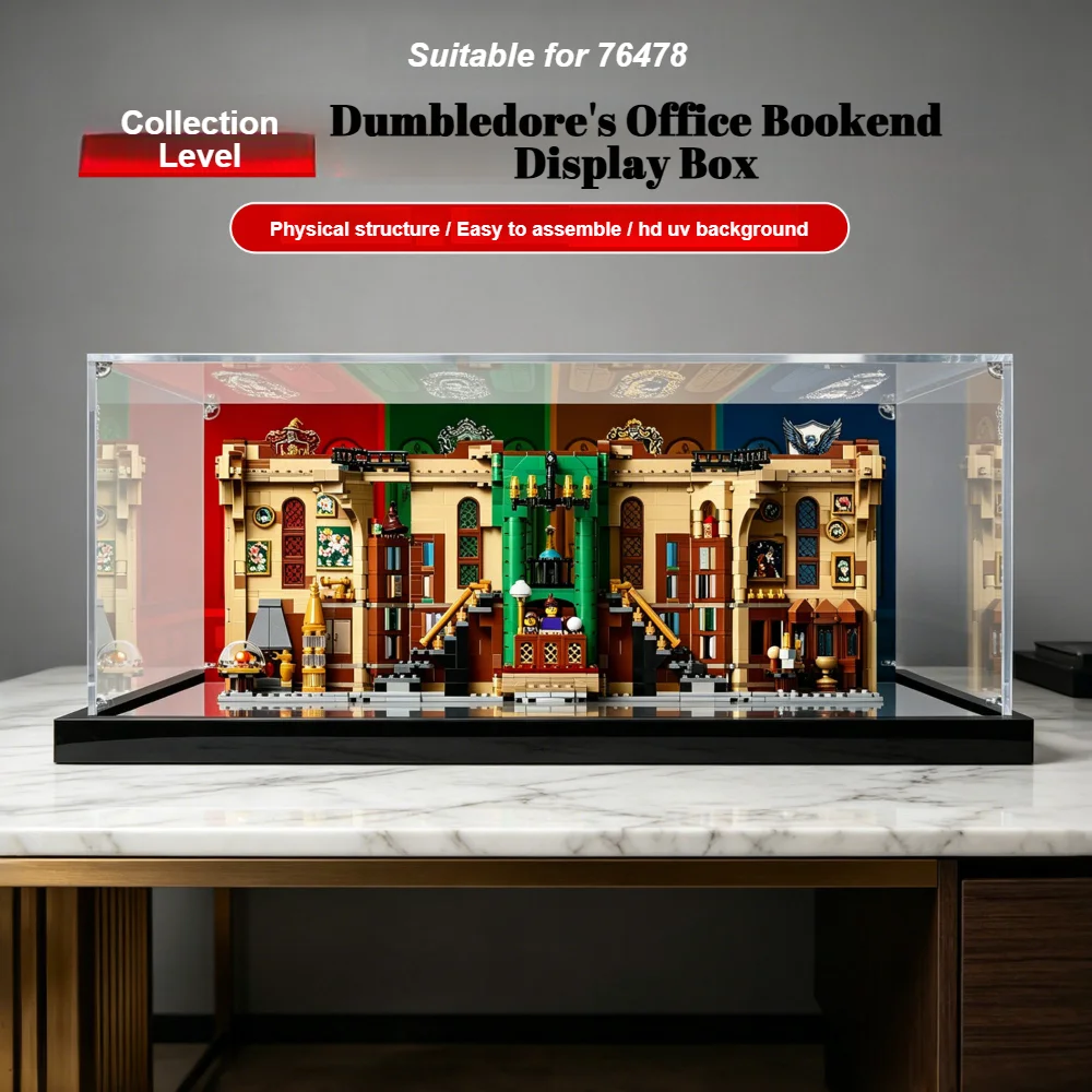 

New Dustproof Display Box for lego 76478 Dumbledore's Office Bookend Display Case Storage Box Organizer(Lego Set not Included)