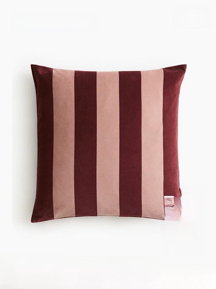 

Бархатная наволочка H&M HOME в полоску, простая домашняя тканевая наволочка из 00% хлопка, мягкая, удобная для зимы