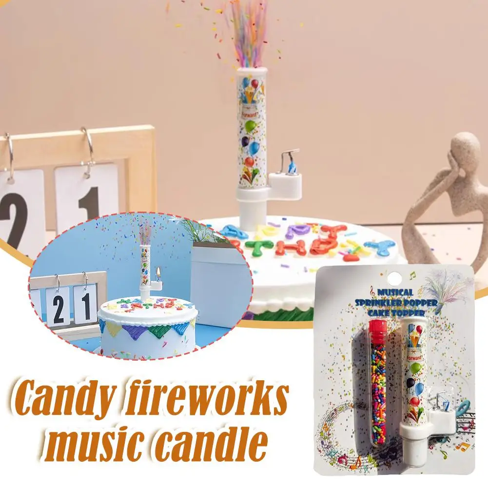 Surprise Candles Happy Birthday Cake Decorated Candles Creative Catapult Candy Effects Decorated Candles