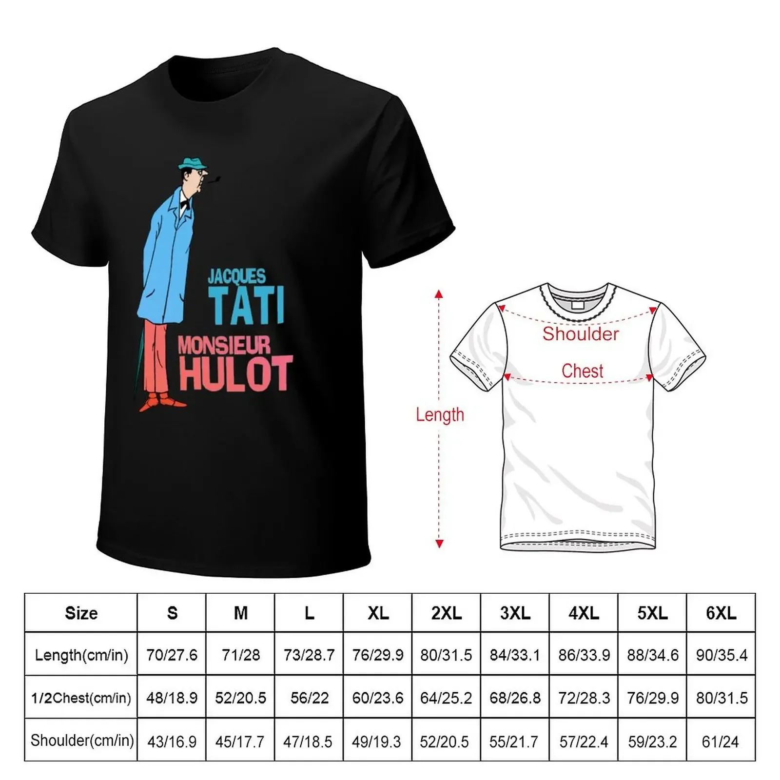 Jacques Tati - Monsieur Hulot T-Shirt graphics cute tops plain t shirts men