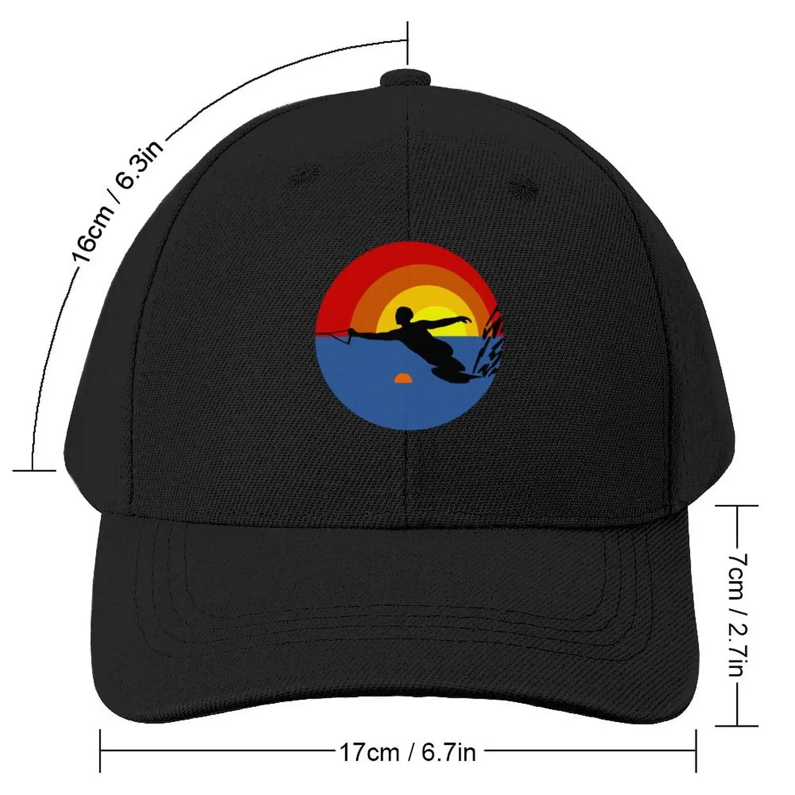 Water Ski Slalom Skier Baseball Cap Fashion Beach Big Size Hat hard hat Women's Hats For The Sun Men's