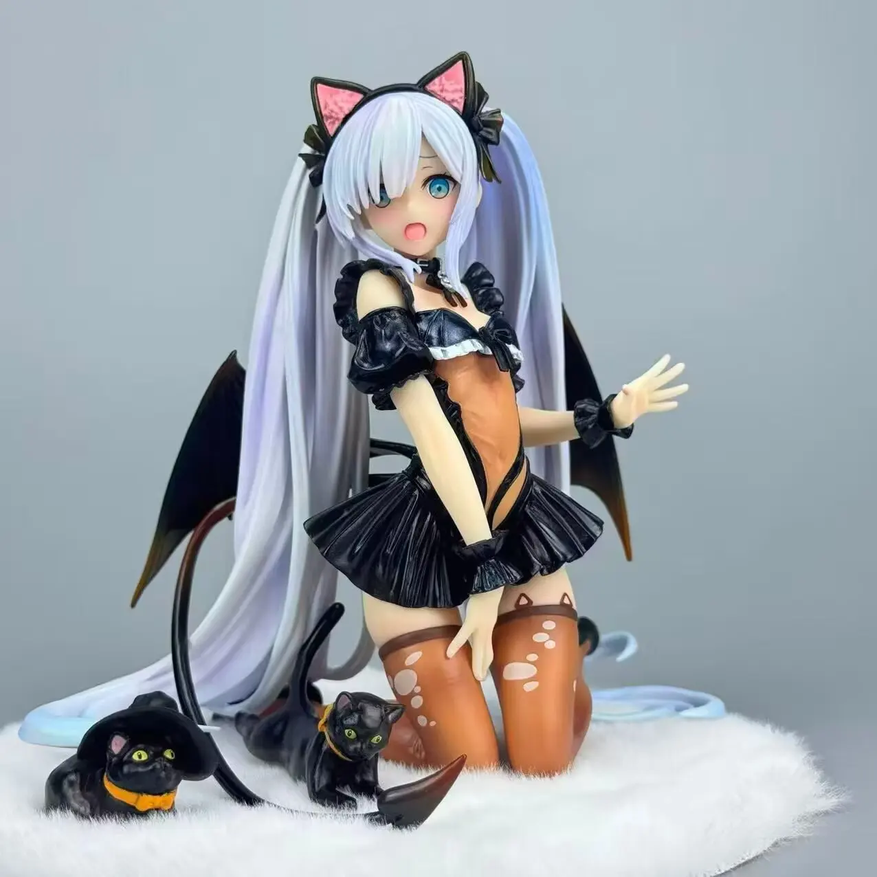 

Generic Azur Lane Janus Little Devil Cat Ear GK Figure 13.5cm PVC Painted Statue Anime Collectible Desktop Decor For Otaku Fans