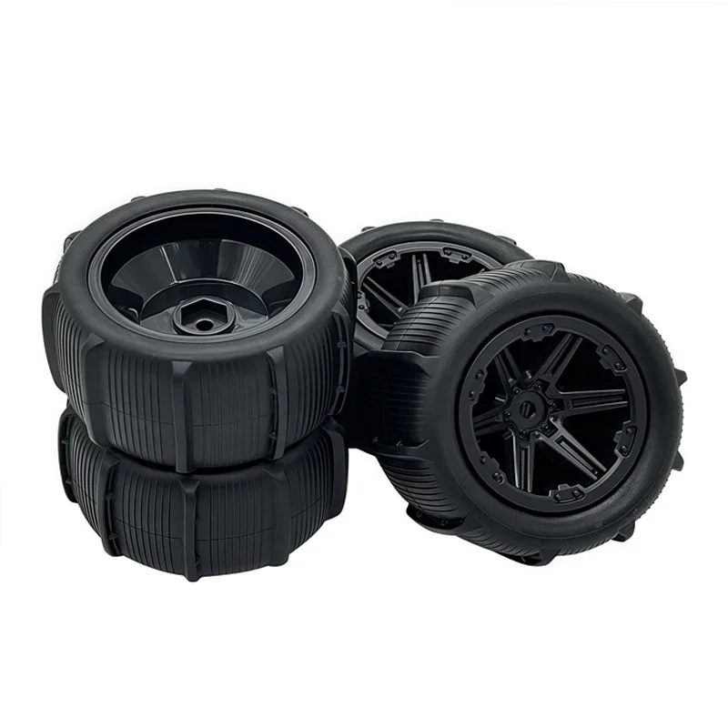 Rueda de neumáticos todoterreno hexagonales para nieve y arena, 12mm, Compatible con WLtoys 144001 144010 MJX 1/14 1/16 1/18 RC Car