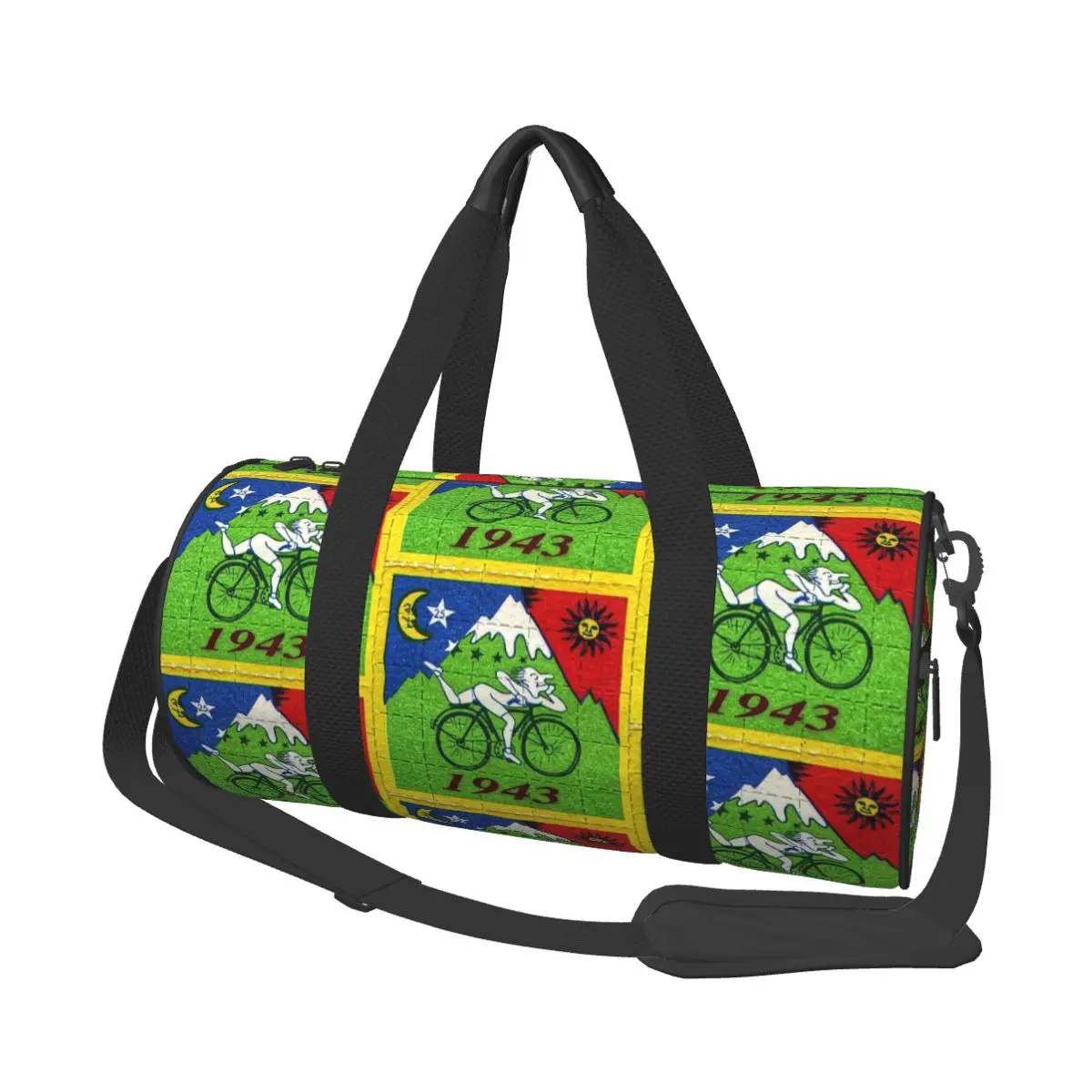 

Bicycle Day Lsd Blotter Art Tab Large Duffle Gym Bag Waterproof Duffle Travel Bags Handbags Fitness bag