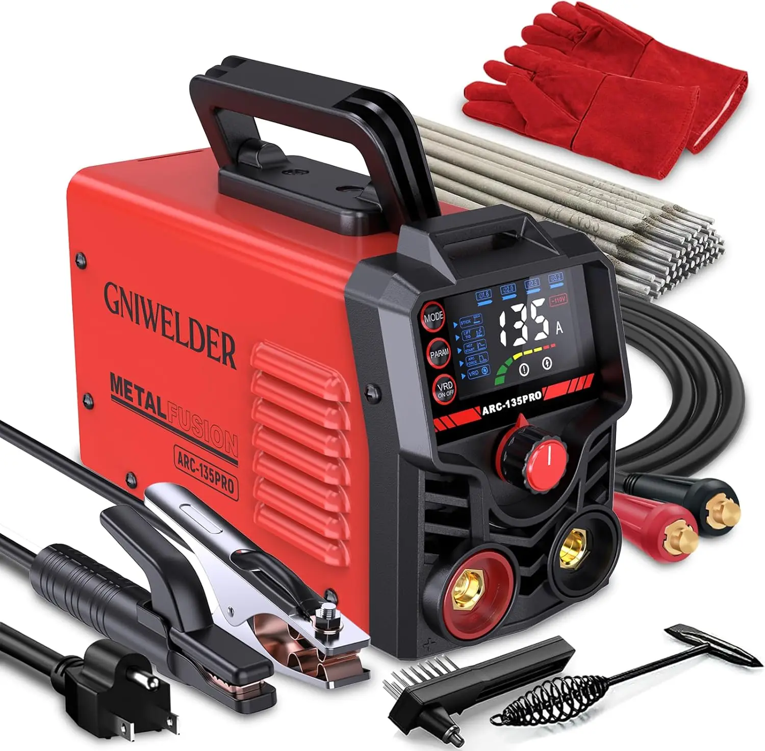 

Mini Stick Welder 110V - Portable Arc Welder for Home DIY, Steel Repair with Anti-Stick for Beginners, 4.4 lbs IGBT
