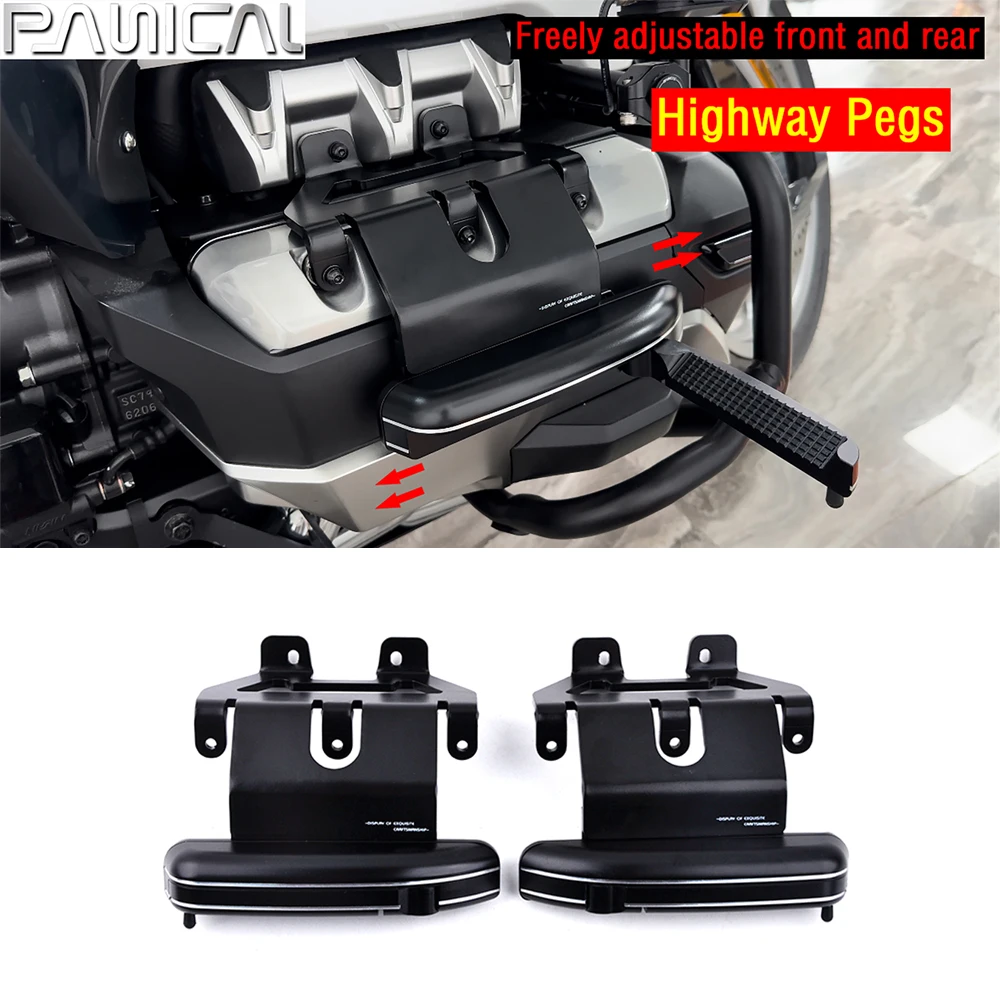 Panical Highway Pegs Foot Rest Bar Mounts Flip Out For Honda Gold Wing GL1800B GL1800 F6B 2018-2026 Motorcycle Aluminum Alloy