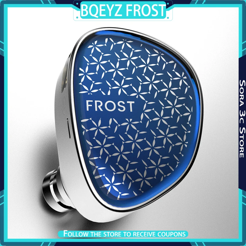 

Наушники BQEYZ Frost, процесс анодирования полости из алюминиевого сплава, проводные наушники-мониторы с посеребренным кабелем, стеклянная лицевая панель