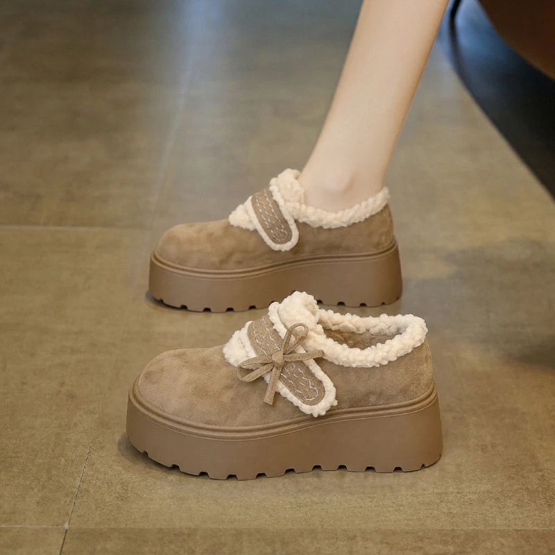 Women's new winter velvet sports shoes for students, low top cotton shoes