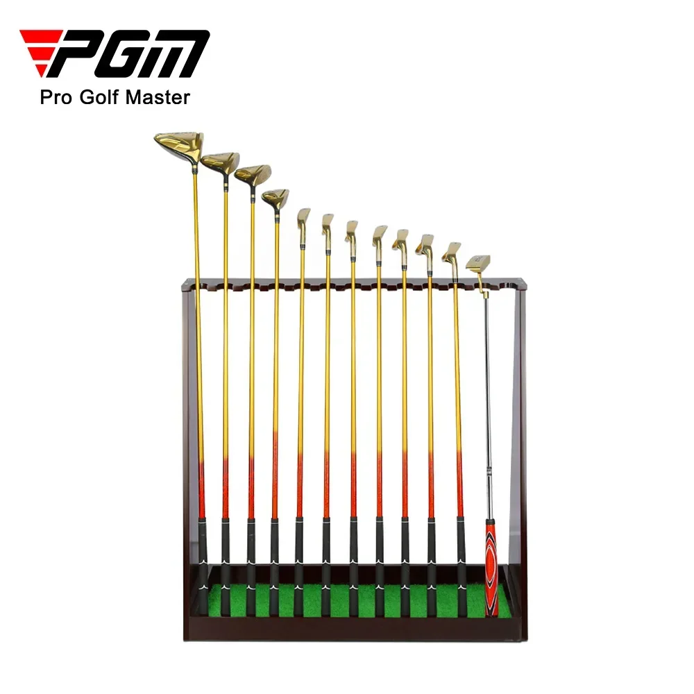 PGM Golf Club Holder Wood Shelf Display Stand Solid Hardware Screw Fixing Easy To Insert 13 Slot Brackets golf supplies ZJ009