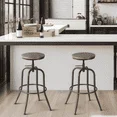 Bar Stools Set Of 2, Swivel Adjustable Height Counter Bar Stool Pub Chairs