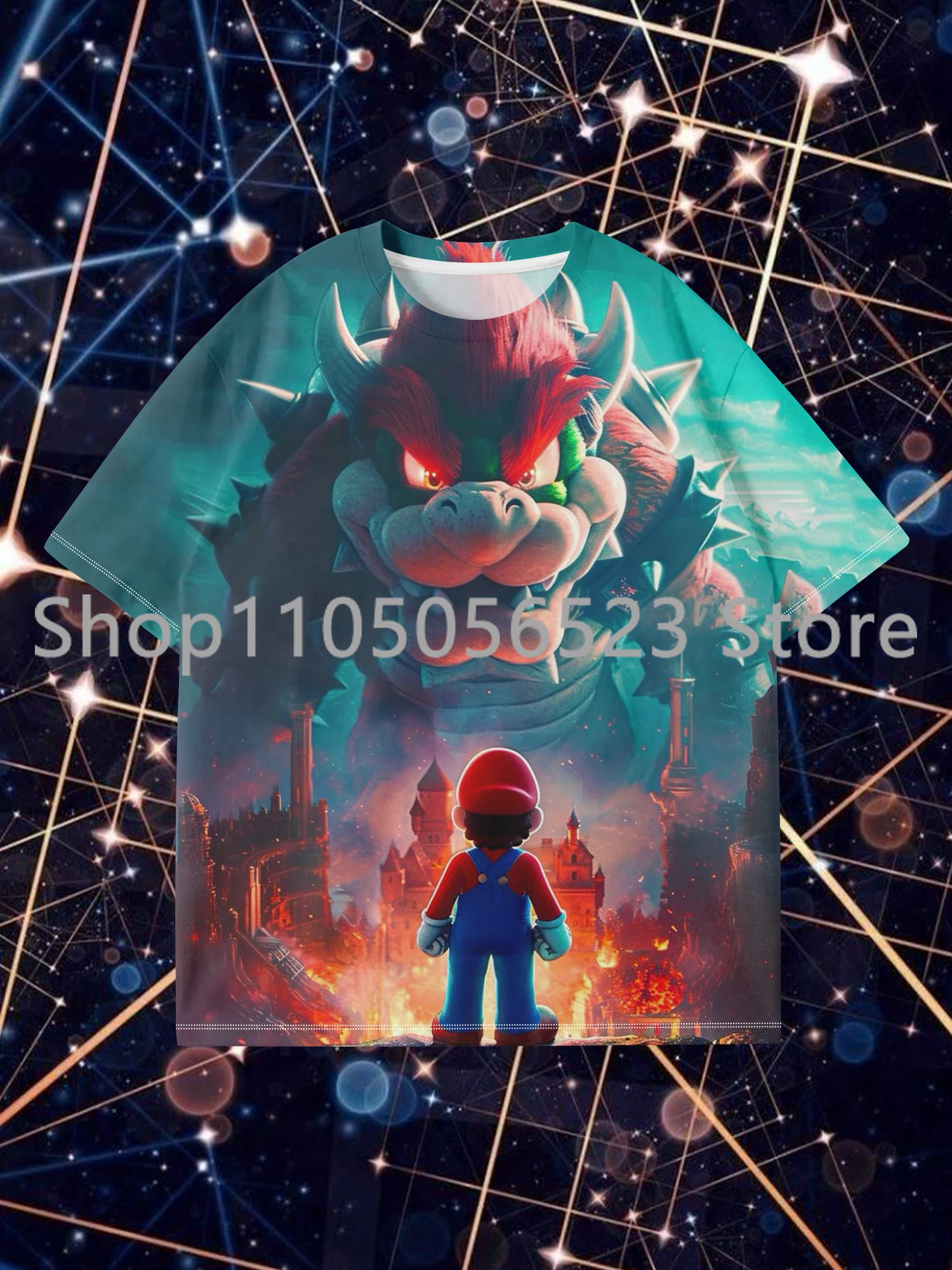 

2025 New Cute Mario Cartoon T-Shirt Children's Short Sleeve Summer Casual T-Shirt Kids Sports Shirt Quick Drying Tops Tee