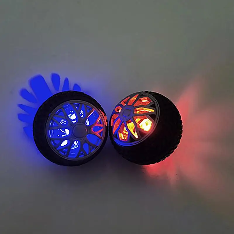 LED Light Up Bouncy Ball Wheel Shape Fidget Sensory Toy Hollow Squeeze Ball Fidget Sensory Toy Bouncing Ball Fidget Ball For