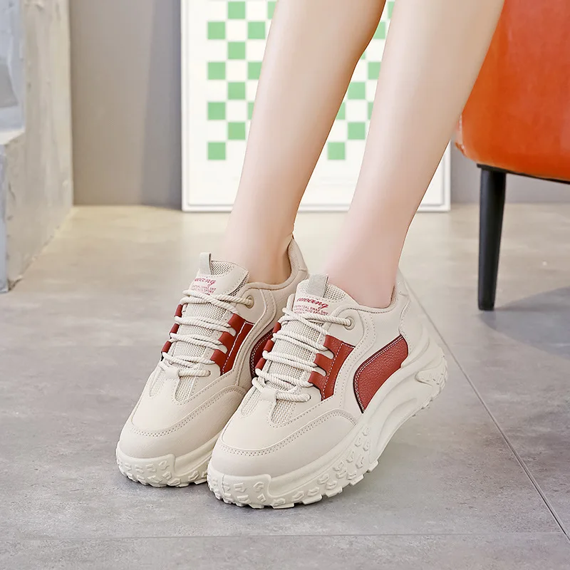 2025 Women's Casual Shoes New Non-slip Wear-resistant Sneakers Lightweight Platform Dad Shoes High Quality Fashion Running Shoes