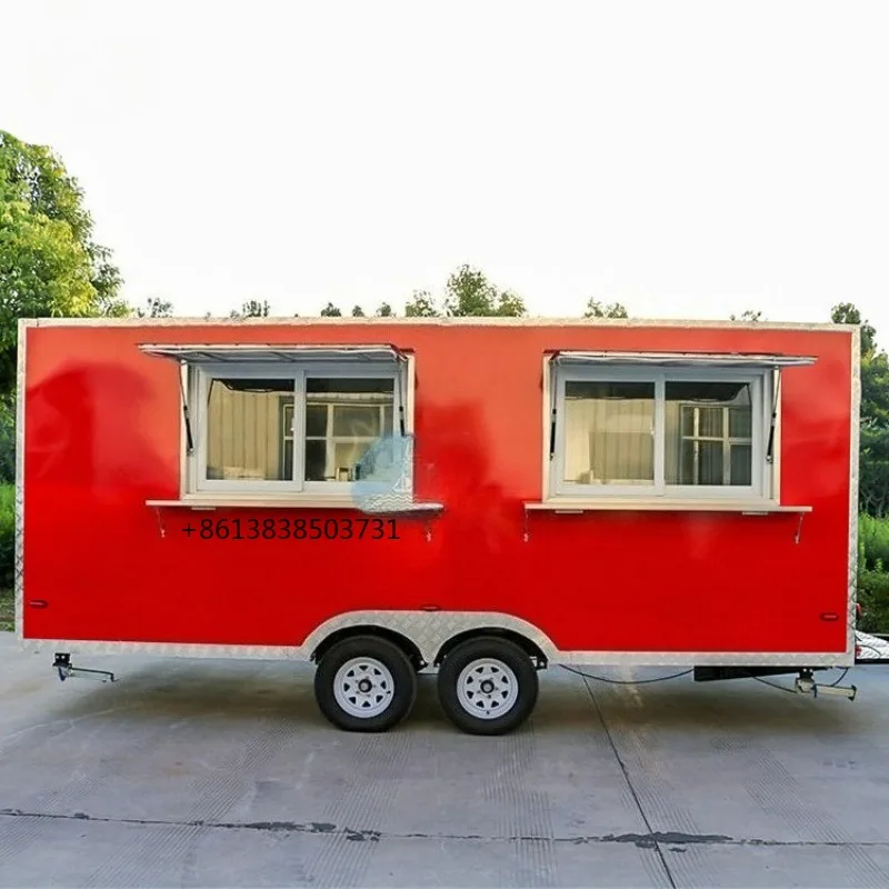 

Wholesale Electric Stainless Steel Food Vending Truck New Mobile Hot Dog Cart Bakery Kiosk Trailer Kitchen Equipment Dining Cart