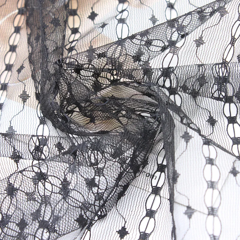 Hollowed-out Lace Tulle Mesh DIY Wedding Dress Pajamas Home Textile Curtain Decoration Jacquard Fabric Cuff Sewing Accessories