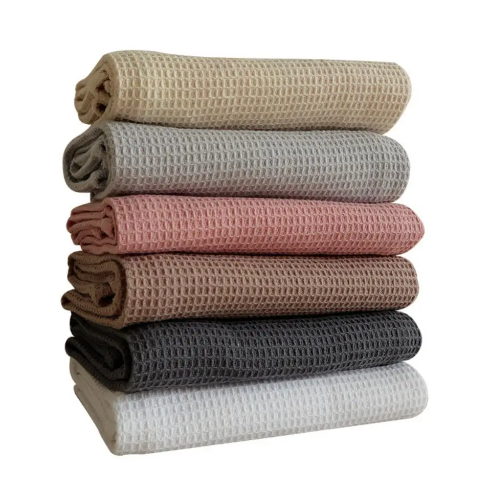 1/2PCS Kitchen Towel Soft Cotton Tea Towel Ultra Absorbent Hand Towel Waffle Weave Dish Rags