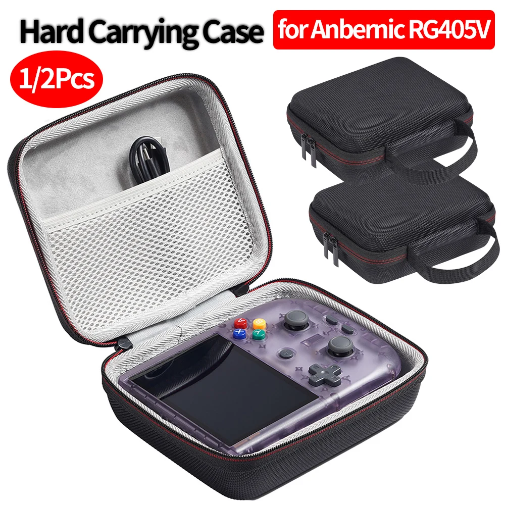 1/2Pcs For Anbernic RG405V Handheld Game Console EVA Hard Carrying Case Storage Bag Organizer Case Travel Protective Case