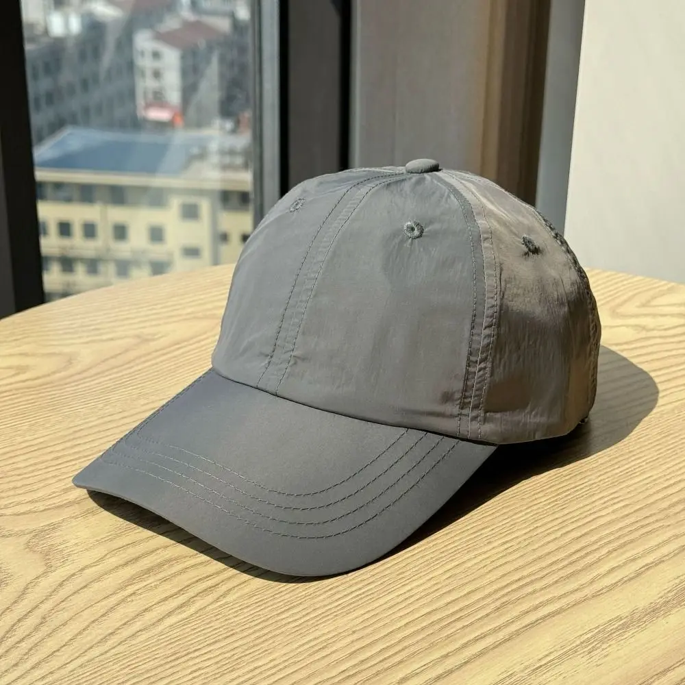 Simple Korean Style Quick-Drying Baseball Cap Anime Solid Color Solid Color Sun Hat Baseball Hat Cotton Peaked Cap Sports