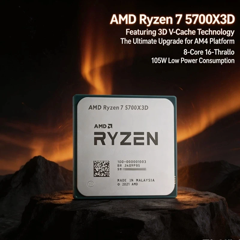 Ryzen 7 5700X3D Gaming Processor 3D V-Cache 96MB L3 Cache 8C/16T AM4 DDR4 New