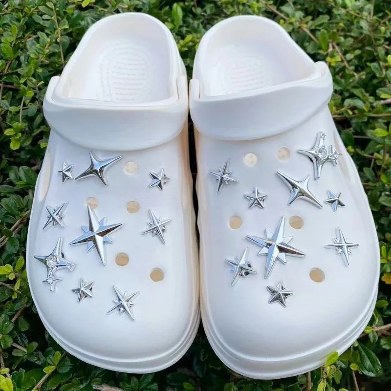 DIY shoe buckle decorations such as crosses and stars, multi-functional shoe clip accessories for women's sandals, slippers a