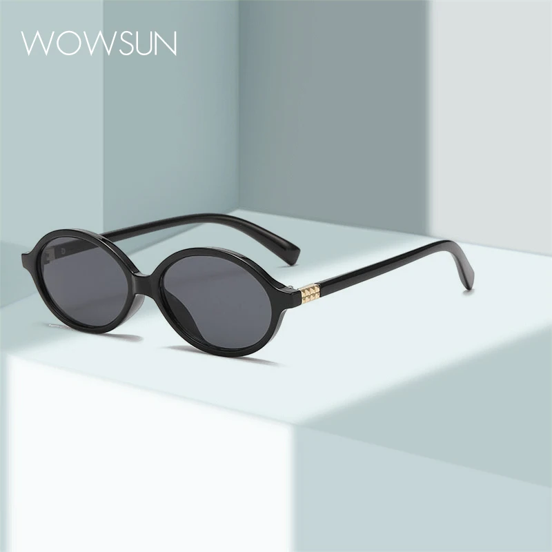 

WOWSUN Vintage Small Oval Brand Sunglasses Women New Fashion Elegant Gradient Sun Glasses Ladies Y2k Travel Outdoor Shades