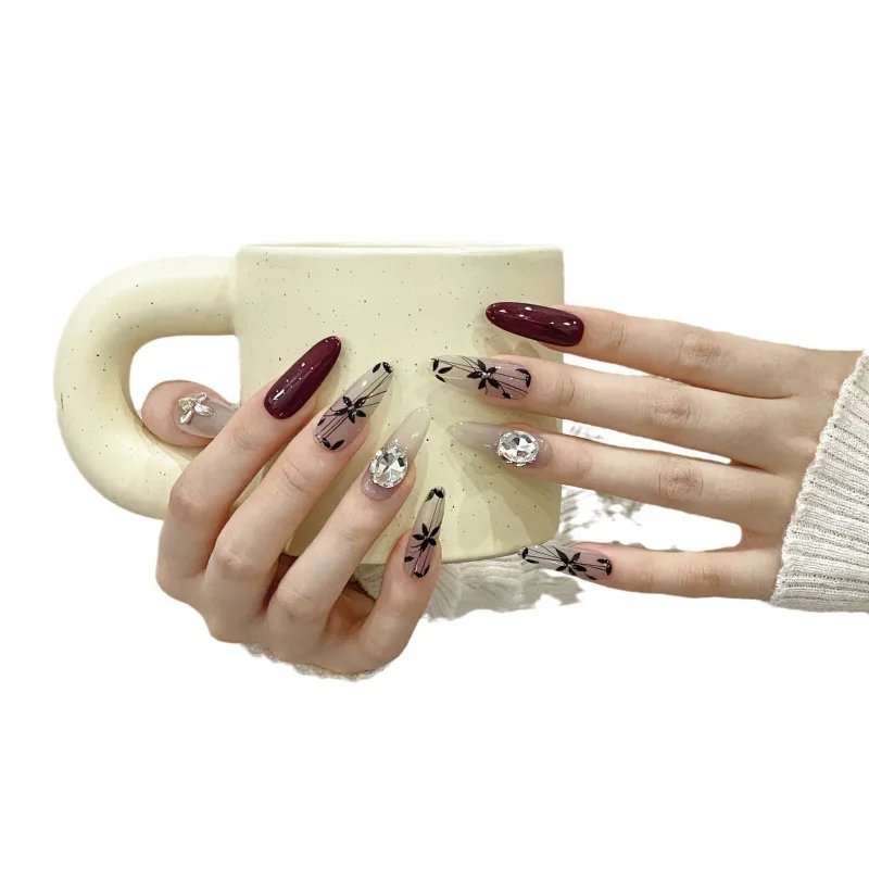

Purely hand-worn armor cherries white hand-painted gorgeous fallen leaves versatile white phototherapy armor removable