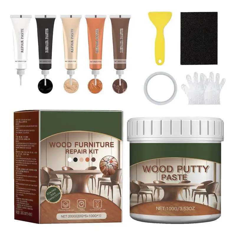 

Furniture Scratch Removal Kit Paint Scratch Remover Wooden Furniture Refinishing Paste Set For Stains Scratches Wood Floors