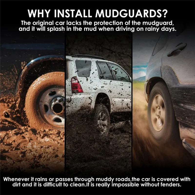 4 قطعة سيارة قطعة من نسيج الطين اللوحات سبلاش واقي من الطين درابزين ل BYD يوان يوب 2024 اكسسوارات السيارات