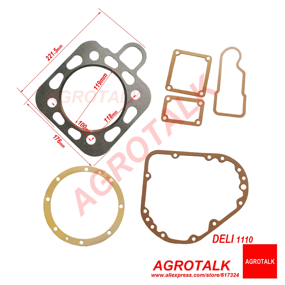 Cylinder Head Gasket for DHL190 / DHL195 / DHL1100 / DHL1105 / DHL1110 for Xintai Tractor XT-120/XT-140/XT-160