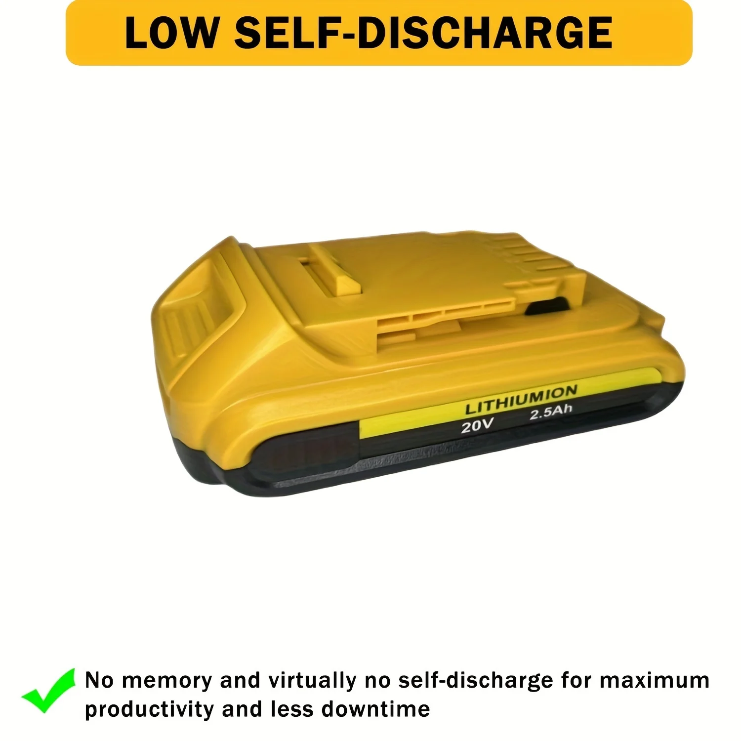 2 Packs Replace for DeWalt 20v Battery 2.5Ah, Compatible with DeWalt 20V DCB203 Cordless Power Tools