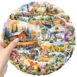 50PCS Pastoral Style Sticker Aesthetic PET School Stationery Children's Sketchbook Laptop Diary Scrapbook Supplies