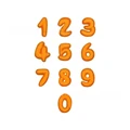 Orange 0-9  Iron-On