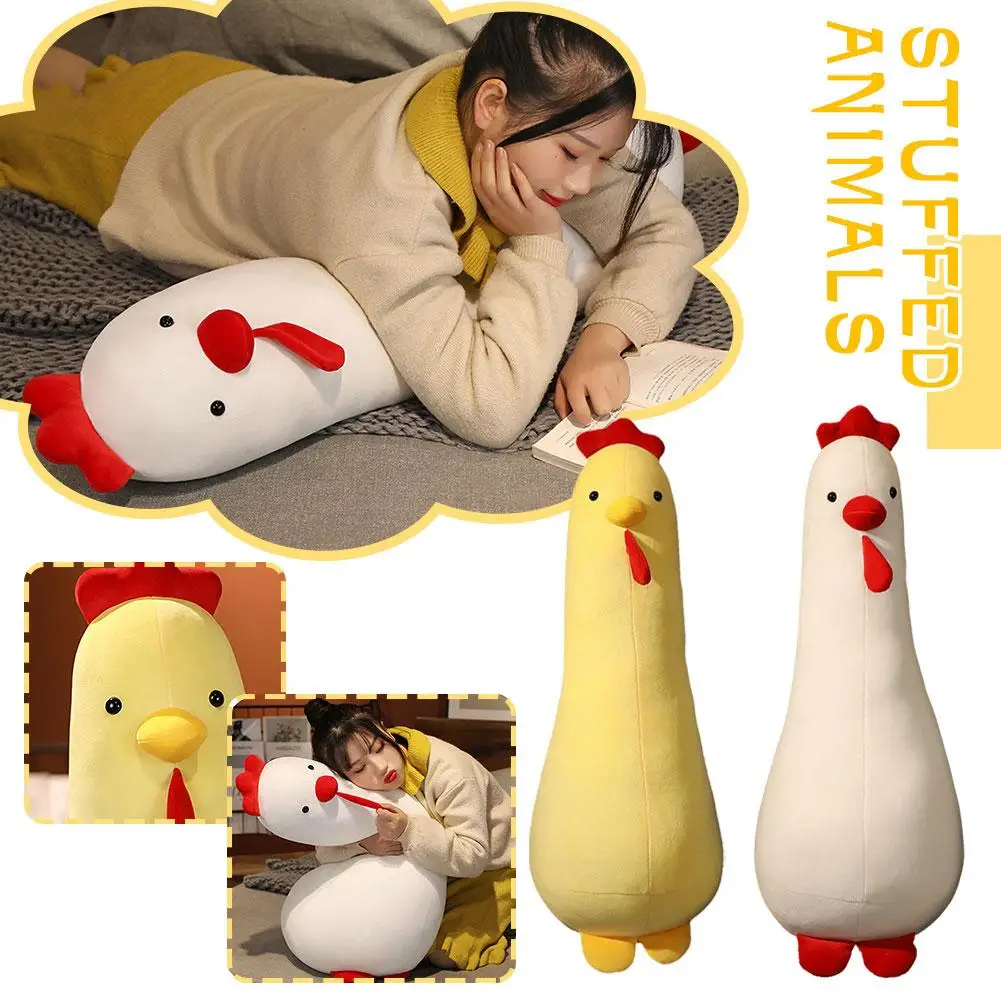 

80cm Soft Pillow Toys Cute Stuffed Yellow Round Chick Plush Chick Gifts Pillow Girls Doll Long Toys Sleeping Stuffed Animal S3B6