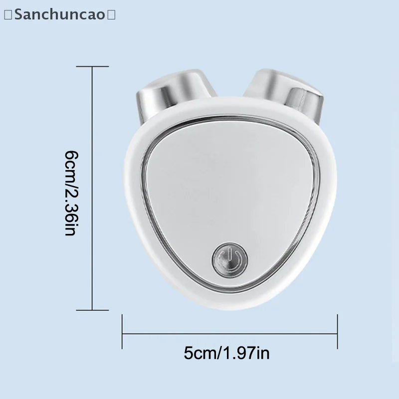 [-سان] مدلك شد الوجه المكركرنت - جهاز رفع صغير جديد، مدلك كهربائي للوجه مع 3 سرعات تروس