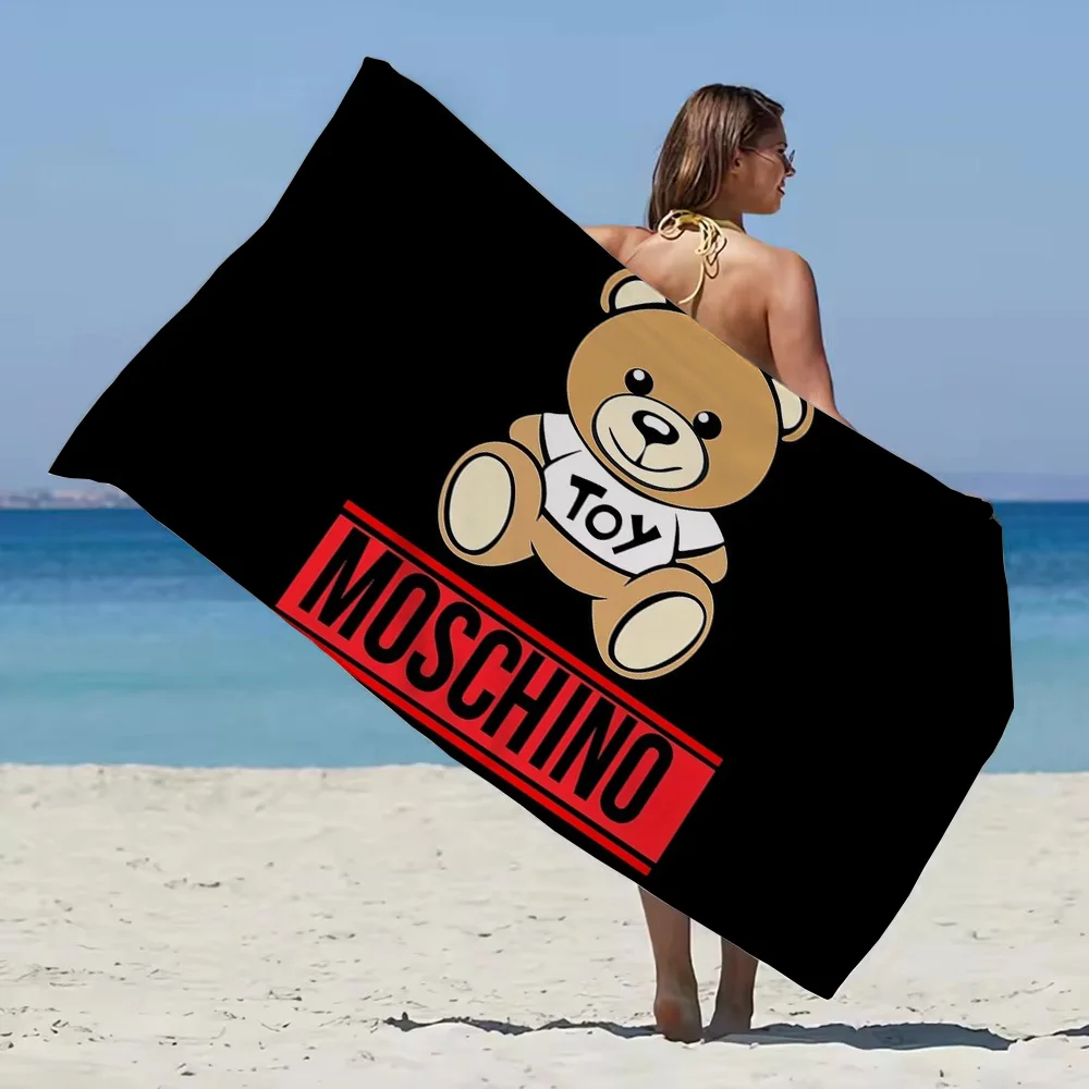 Moschino منشفة التجفيف السريع التخييم كبير القطن منشفة الشاطئ رجل مناشف الصالة الرياضية مع تصاميم ستيتش مناشف حمام 100 ين متجر المنزل