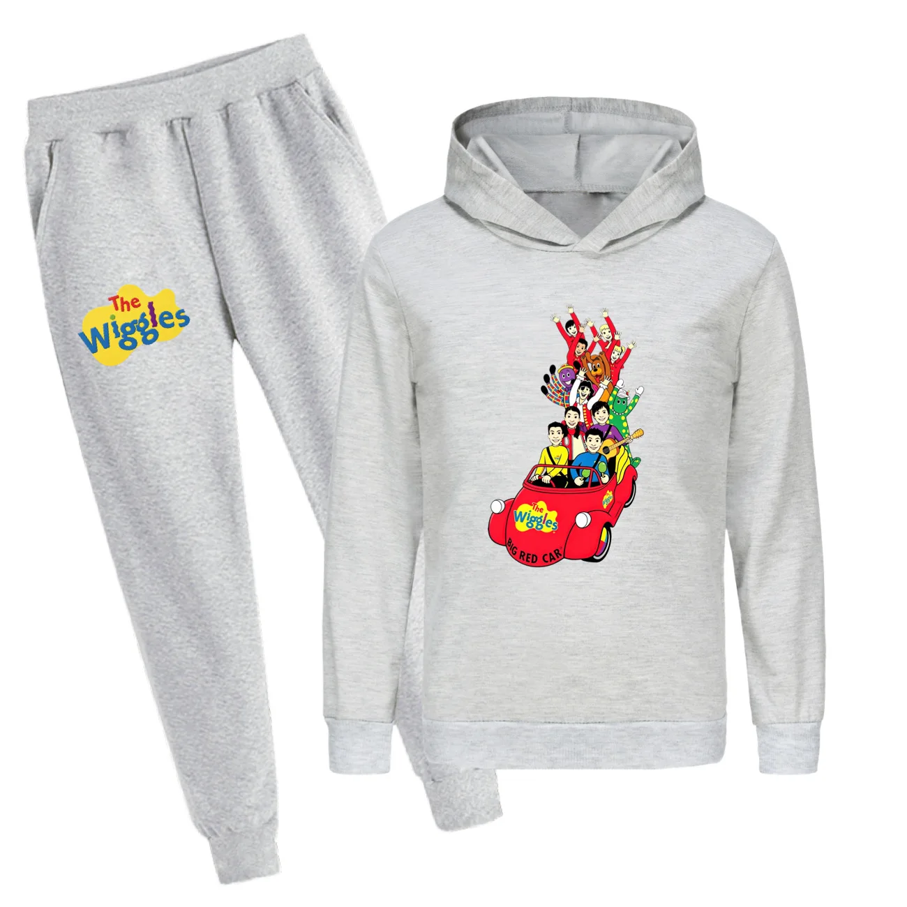Show Tv Series The Wiggles Clothes Set Kids Tracksuit Boys Hooded Sweater Pants 2pcs Suit Toddler Girls Outfits Children's Sets