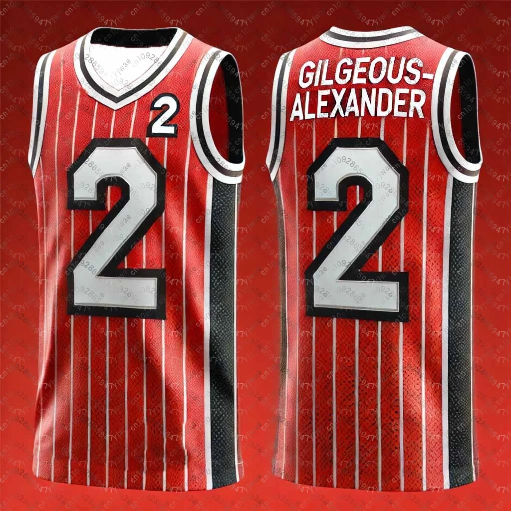 CHATGPT مصممة للأولاد والرجال ثلاثية الأبعاد مطبوعة رقم 2 Gilgeous-Alexander تدريب المرأة الرياضية سترة دون أكمام كرة السلة تانك القمم